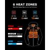 imageVenustas Unisex Heated Jacket with Battery Heated Coat for Women and Men with Detachable HoodUpgrade Black
