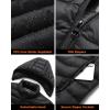 imageVenustas Unisex Heated Jacket with Battery Heated Coat for Women and Men with Detachable HoodUpgrade Black