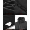 imageVenustas Womens Fleece Heated Jacket with Battery Pack Soft Lightweight Heating Coat for Outdoor ActivitiesCarbon Black