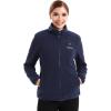 imageVenustas Womens Fleece Heated Jacket with Battery Pack Soft Lightweight Heating Coat for Outdoor ActivitiesNavy