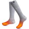 imageVenustas Heated Socks with Battery for Men Women Rechargeable Heated Socks For Hunting Ski and Feet WarmGray