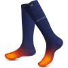 imageVenustas Heated Socks with Battery for Men Women Rechargeable Heated Socks For Hunting Ski and Feet WarmNavy