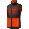 imageVenustas Heated Vest for Men 9V USBC Fast Heating Electric Vest Compatible with Power Banks Battery Not IncludedBlack
