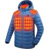 imageVenustas Unisex Heated Jacket with Battery Heated Coat for Women and Men with Detachable HoodSapphire Blue