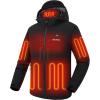 imageVenustas 12V Heated Jacket for Men with Battery Versatile Lightweight Softshell Jacket with 7 Pockets ampamp Detachable HoodBlack Upragde