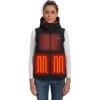 imageVenustas Womens Heated Down Vest with Battery WaterResistant Lightweight Puffer Vest with Detachable HoodBlack