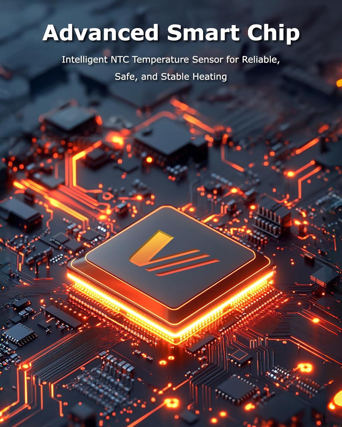 imageVenustas Heated Throw Blanket with Battery Portable Heated Shawl Soft Fleece Zipper Design for Outdoor ampamp Home