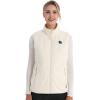 imageVenustas Womens Fleece Heated Vest with Battery Up to 20 Hours Runtime Insulated Electric CoatMilk White