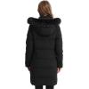 imageVenustas Womens Long Down Coat with Detachable Hood WaterRepellent Winter Puffer Parka JacketBlack