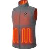 imageVenustas Mens Heated Sweater Vest with Battery 11Hours Warmth Lightweight Soft Knit Heated Vest for OutdoorDark Gray