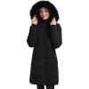 imageVenustas Womens Long Down Coat with Detachable Hood WaterRepellent Winter Puffer Parka JacketBlack
