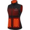 imageVenustas Womens Heated Softshell Vest with Battery Slim Fit WaterResistant Heated Vest for Outdoor Hiking GolfBlack