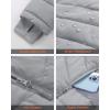 imageVenustas Womens Long Heated Jacket with Battery Pack 100 Recycled Quilted Electric Puffer Winter Coat with HoodGray