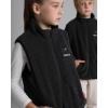 imageVenustas Boys Heated Fleece Vest with Battery Pack Warmer Youth Electric Heating Vest for KidsCharcoal Heather