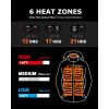 imageVenustas Unisex Heated Jacket Up to 20 Hours Warmth 6 Heat Zones Heated Coat with Battery for Men and WomenBlack