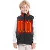 imageVenustas Boys Heated Fleece Vest with Battery Pack Warmer Youth Electric Heating Vest for KidsCharcoal Heather