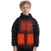 imageVenustas Boys Heated Jacket with Battery Pack Kids Lightweight Electric Puffer CoatBlack