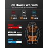 imageVenustas Womens Heated Jacket with Battery 20 Hours Warmth Waterproof Insulated Heated Coat with Detachable HoodBlack