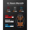 imageVenustas Womens Heated Jacket with Battery 20 Hours Warmth Waterproof Insulated Heated Coat with Detachable HoodBlack