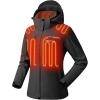 imageVenustas Womens Heated Jacket with Battery 20 Hours Warmth Waterproof Insulated Heated Coat with Detachable HoodBlack