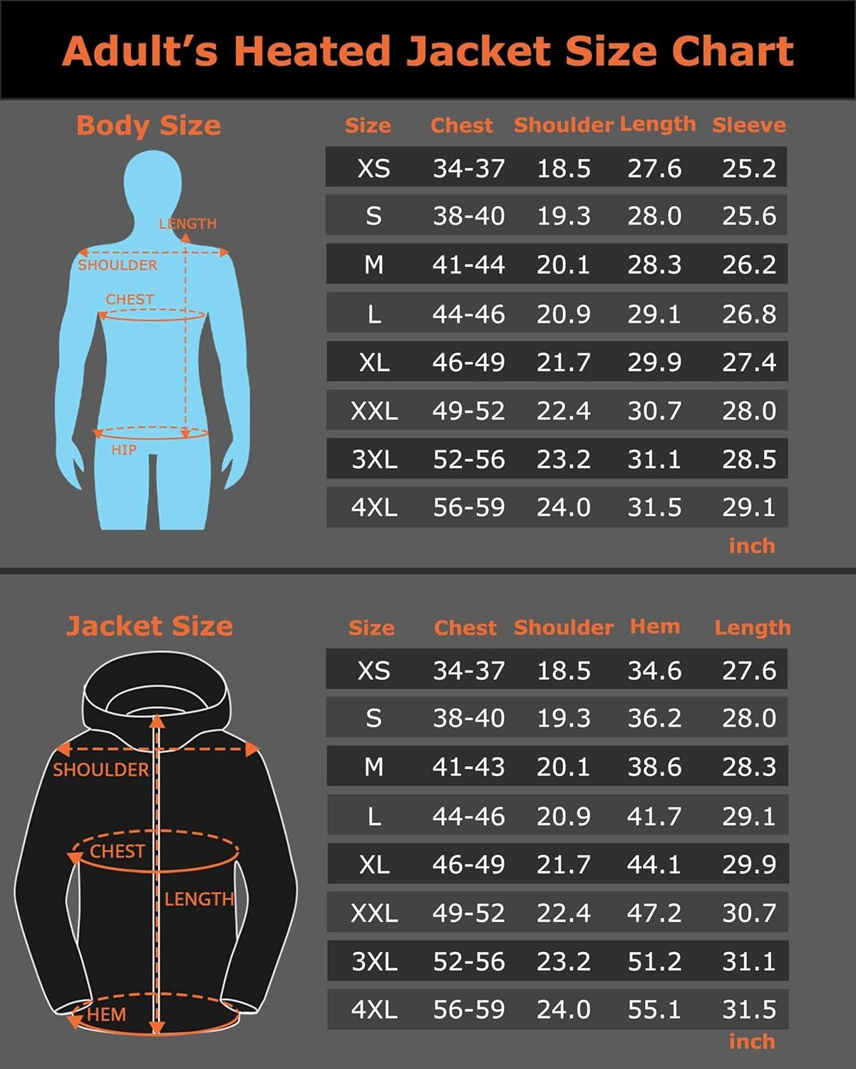 imageVenustas Unisex Heated Hoodie with Battery FullZip Heated Jacket for Women and MenGrey