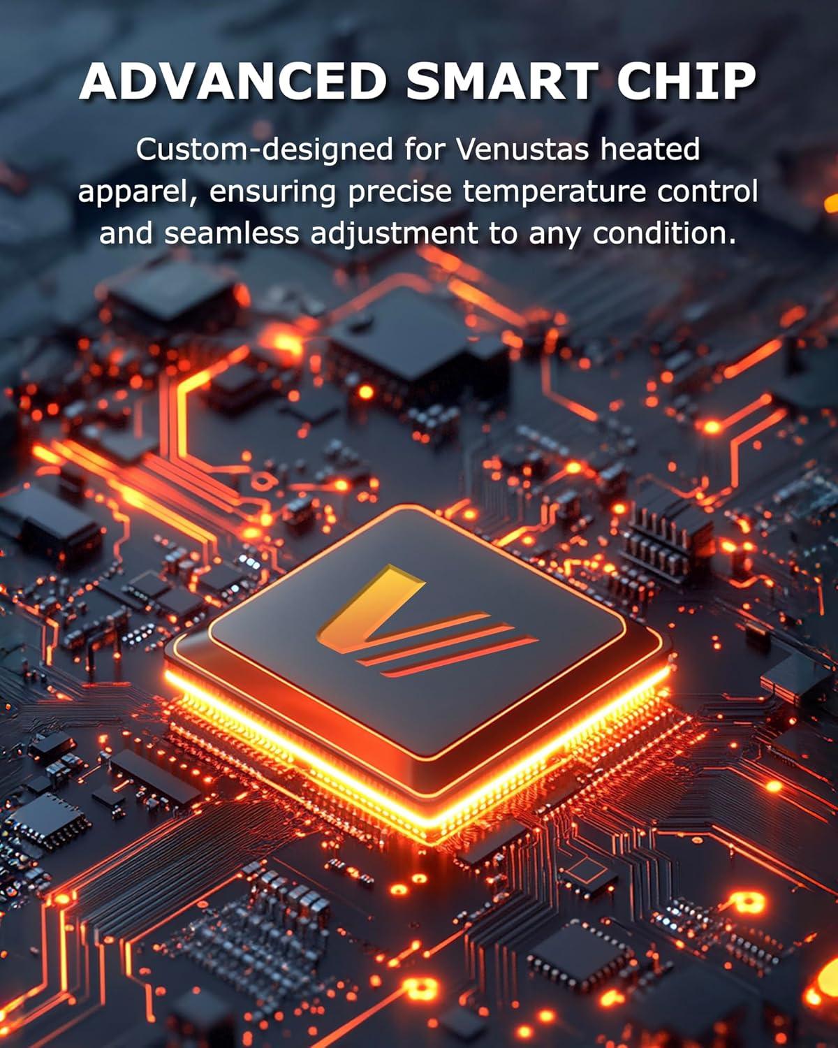 imageVenustas Womens Fleece Heated Vest with Battery Lightweight Electric Heated CoatPurple