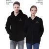 imageVenustas Unisex Heated Hoodie with Battery FullZip Heated Jacket for Women and MenBlack