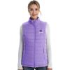 imageVenustas Womens Heated Vest with Battery Lightweight Quilted Vest for WomenPurple