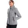 imageVenustas Womens Lightweight Heated Down Jacket with Battery Pack Recycled Electric Puffer Coat 90 Down Heated ClothingGray
