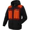 imageVenustas Unisex Heated Hoodie with Battery FullZip Heated Jacket for Women and MenBlack