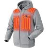 imageVenustas Unisex Heated Hoodie with Battery FullZip Heated Jacket for Women and MenGrey