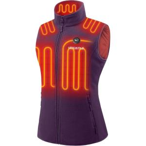 imageVenustas Womens Fleece Heated Vest with Battery Lightweight Electric Heated CoatPurple