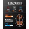 imageVenustas Mens Fleece Heated Jacket with Battery Pack Soft Lightweight Heated Coat for OutdoorBlack