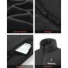 imageVenustas Mens Fleece Heated Jacket with Battery Pack Soft Lightweight Heated Coat for OutdoorBlack