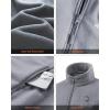imageVenustas Mens Fleece Heated Jacket with Battery Pack Soft Lightweight Heated Coat for OutdoorGrey