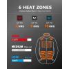 imageVenustas Mens Fleece Heated Jacket with Battery Pack Soft Lightweight Heated Coat for OutdoorGrey