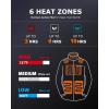 imageVenustas Mens Fleece Heated Jacket with Battery Pack Soft Lightweight Heated Coat for OutdoorNavy