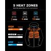 imageVenustas Mens Heated Jacket with Battery Pack Windproof Electric Insulated Heated Coat with Detachable HoodBlack