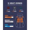 imageVenustas Mens Heated Jacket with Battery Pack Windproof Electric Insulated Heated Coat with Detachable HoodNavy