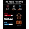 imageVenustas Mens Heated Vest with Battery Up to 20 Hours of Warmth Winter Quilted Vest for OutdoorGray Heather Grill