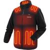 imageVenustas Mens Fleece Heated Jacket with Battery Pack Soft Lightweight Heated Coat for OutdoorBlack