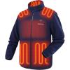 imageVenustas Mens Fleece Heated Jacket with Battery Pack Soft Lightweight Heated Coat for OutdoorNavy