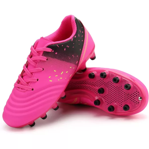 firelli Kids Athletic Soccer Cleats Boys Girls Lace-up Outdoor Football Shoes
