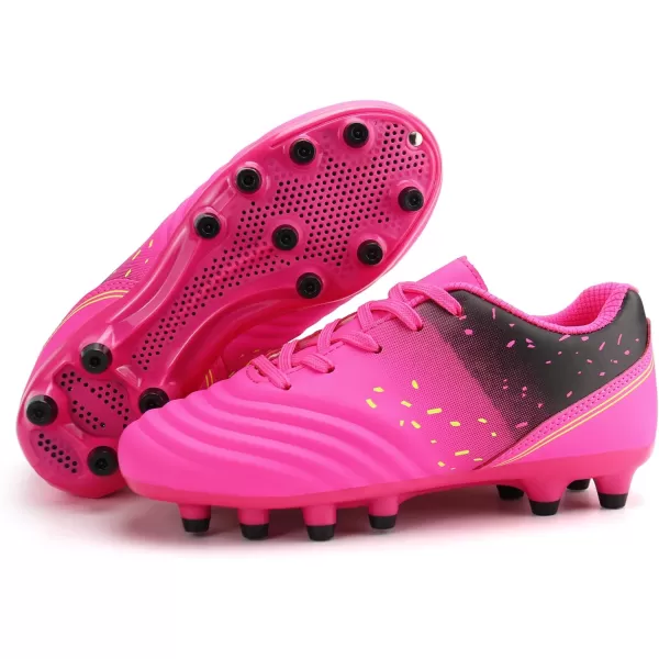 firelli Kids Athletic Soccer Cleats Boys Girls Lace-up Outdoor Football Shoes
