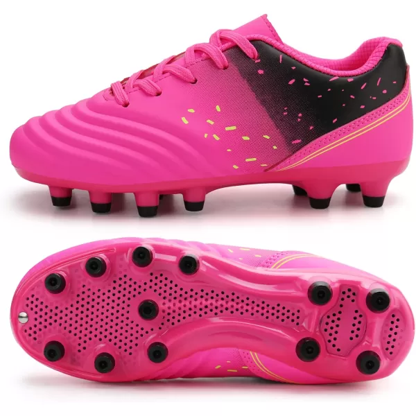 firelli Kids Athletic Soccer Cleats Boys Girls Lace-up Outdoor Football Shoes