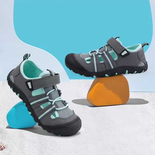firelli Kids Closed Toe Water Sandals Boys Girls Outdoor Athletic Strap Breathable Summer Sport Sandal