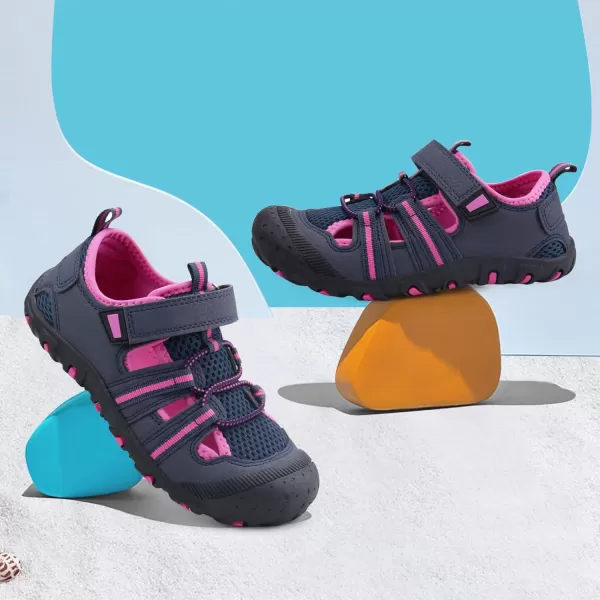 firelli Kids Closed Toe Water Sandals Boys Girls Outdoor Athletic Strap Breathable Summer Sport Sandal
