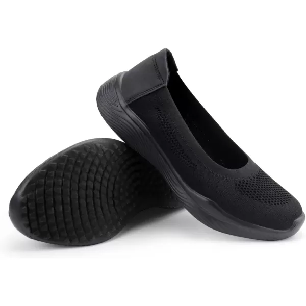 firelli Women Slip On Loafers Breathable Knit Casual Flat Walking Shoes