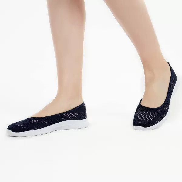 firelli Women Slip On Loafers Breathable Knit Casual Flat Walking Shoes