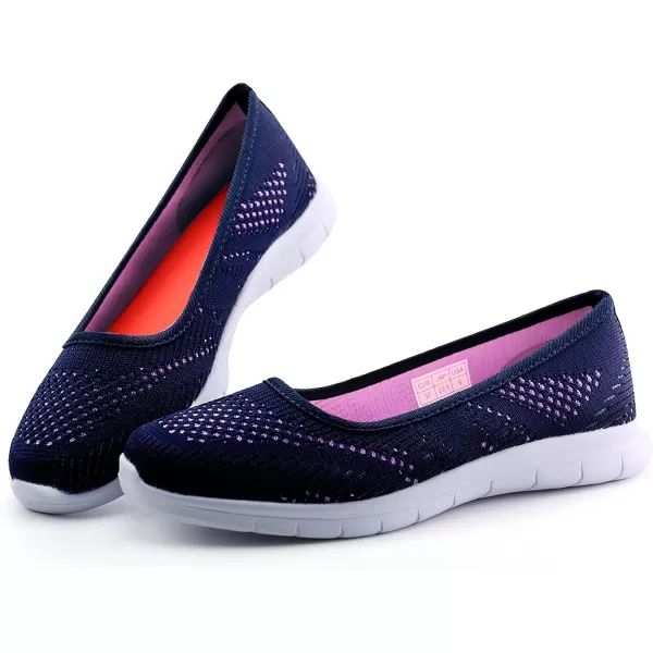 firelli Women Slip On Loafers Breathable Knit Casual Flat Walking Shoes
